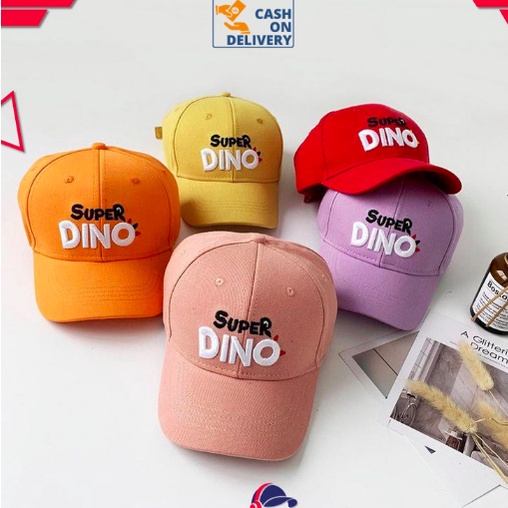 Topi Baseball Anak Bordir Super Dino Usia 2-10 Tahun Laki Perempuan