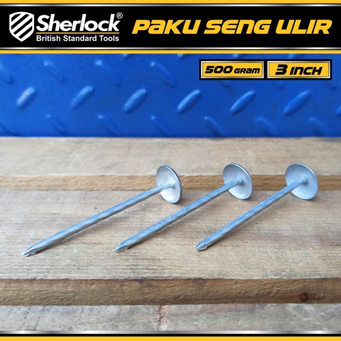 Paku Seng inch Ulir 3 inch Sherlock Paku Payung Kemasan 0.5 kg