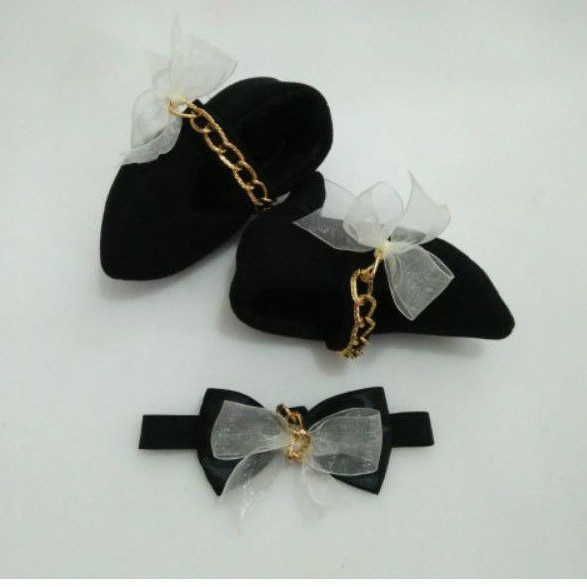 1 set (sepatu highheels+bando)