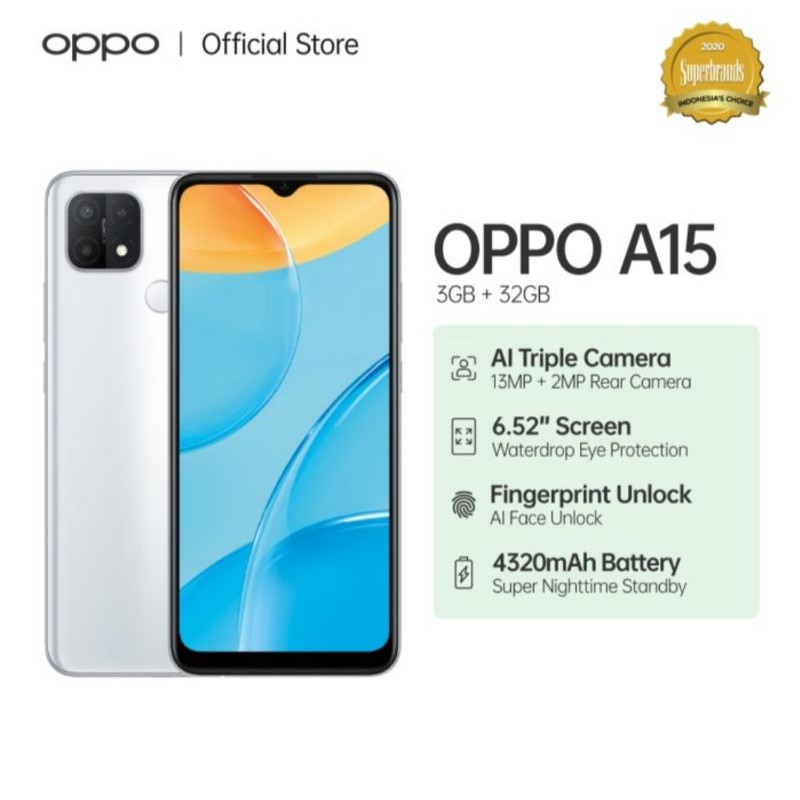 Oppo a15 ram 3/32 new