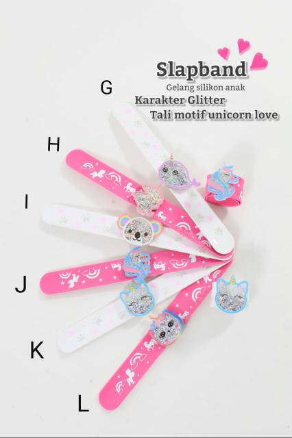 SLAPBAND GELANG ANAK UNICORN GLITTER