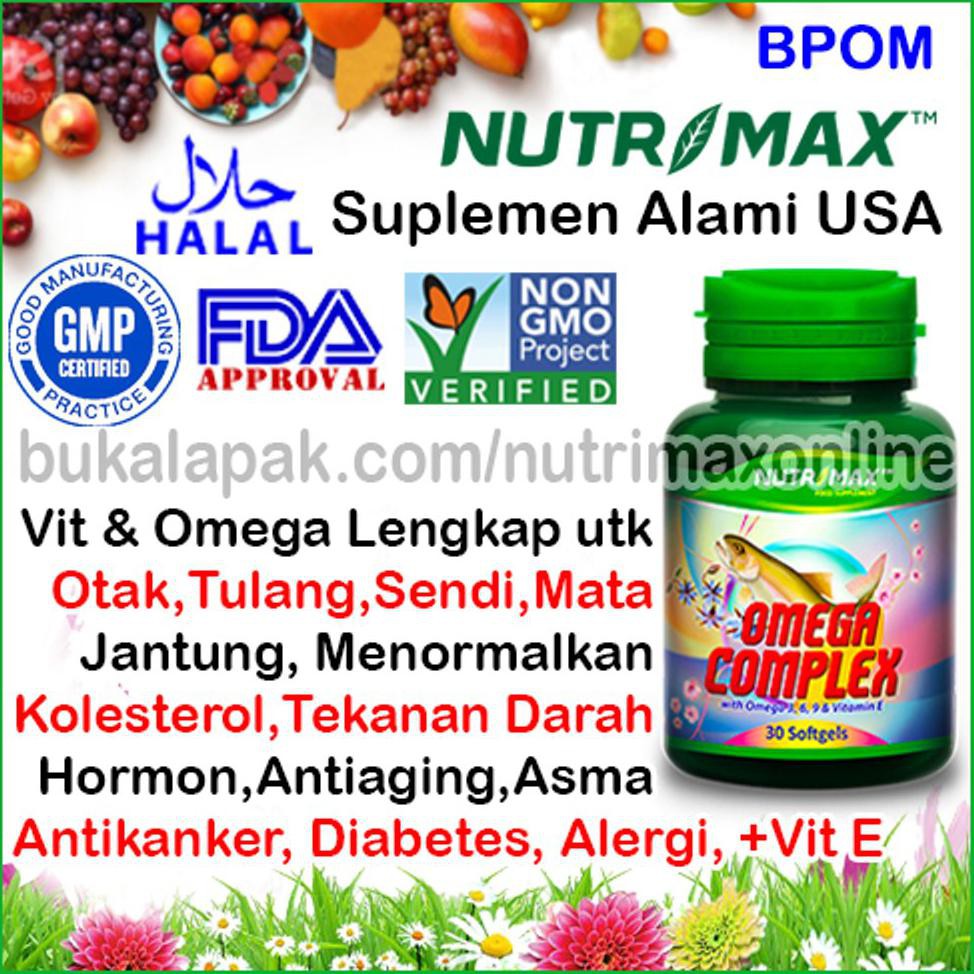 Hot Sale!! Nutrimax Omega Complex With Omega 3 6 9 & Vitamin E Isi 30 Minyak Ikan Salmon Fish Epa