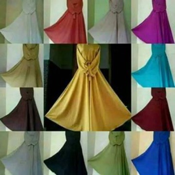 Gamis jumbo baloteli Xxl michan baju wanita syari muslim dress rok panjang bigsize besar tanah abang