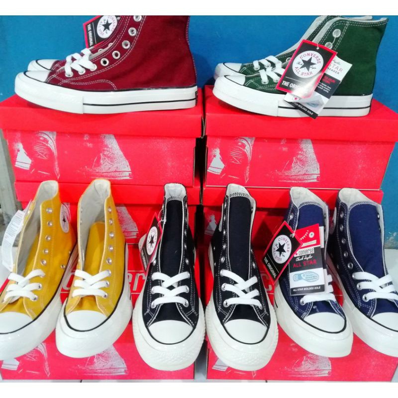 Converse70 Chuck Taylor 70s Hight Pria Wanita Yelow // Sepatu Trendi // Sepatu Sneakers Premium