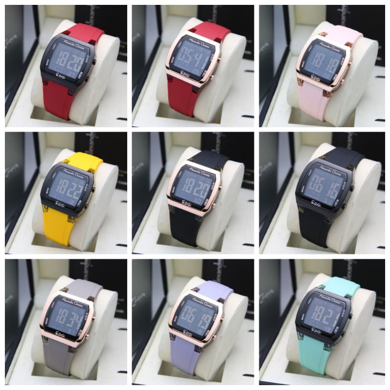 ALEXANDRE CHRISTIE WANITA AC 9348 DIGITAL RUBBER ORIGINAL GARANSI/ALEXANDER CRISTIE CEWEK AC9348