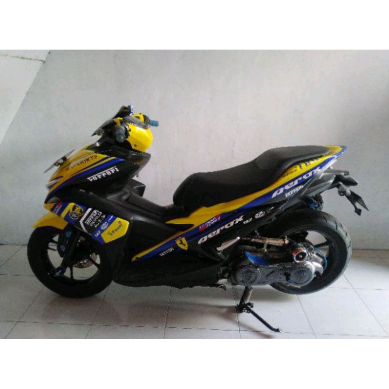 Decal Sticker Stiker Aerox 155 kuning biru Ferrari