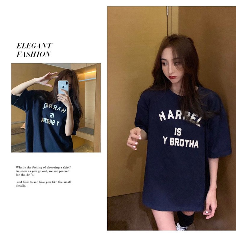 THISTLE - Oversize Tee Tshirt Model Longgar Untuk Wanita Motif Harrell is Y Brother