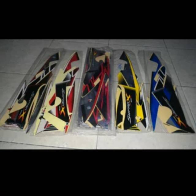 Striping supra x ruji 06 hitam merah
