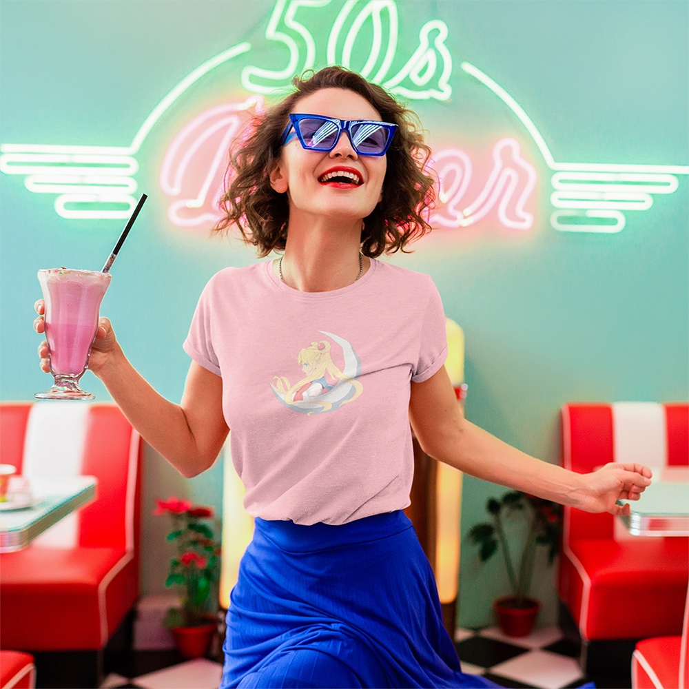 [READY]Kaos distro lengan pendek Sailormoon, cotton combed 30s, t-shirt 90an retro vintage