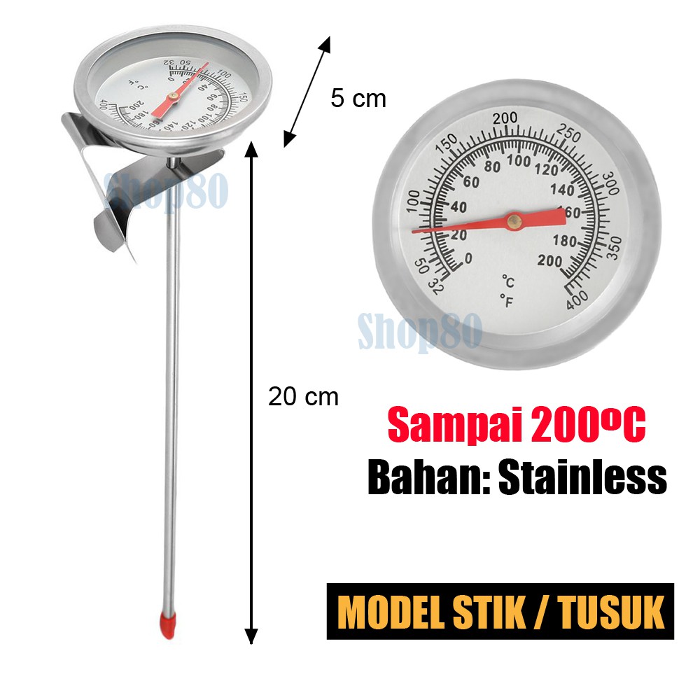 Termometer Oven Stainless Thermometer Makanan Minuman Masak Dapur Kitchen Food BBQ Probe Stik Tusuk