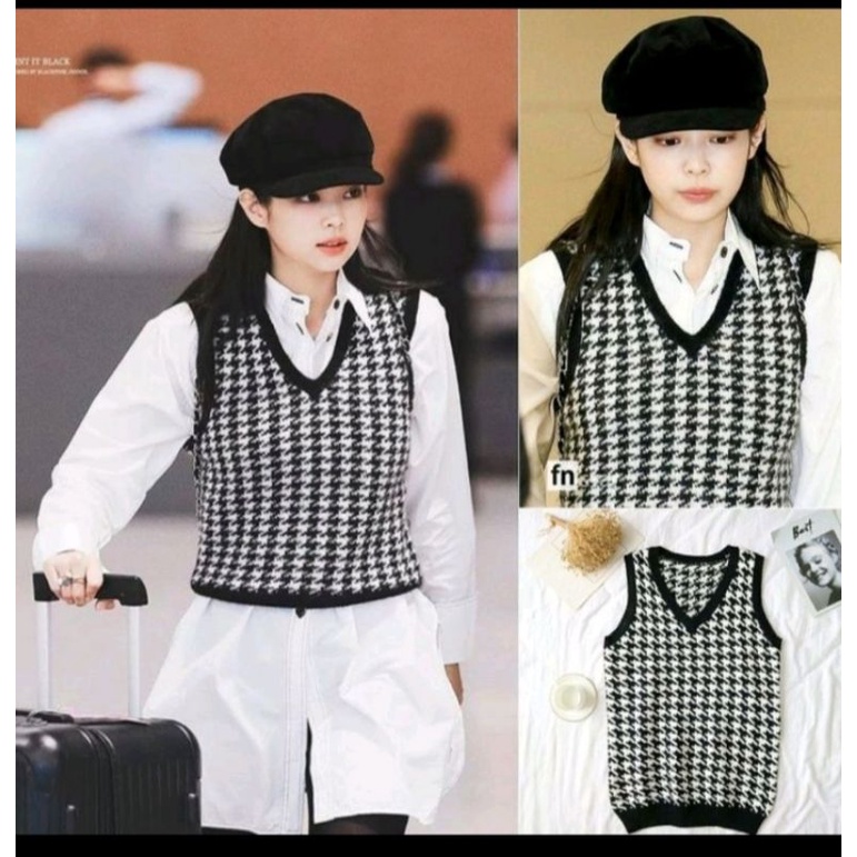 DC_JENNY ROMPI RAJUT/HOUNDSTOOTH/IMPORT PREMIUM