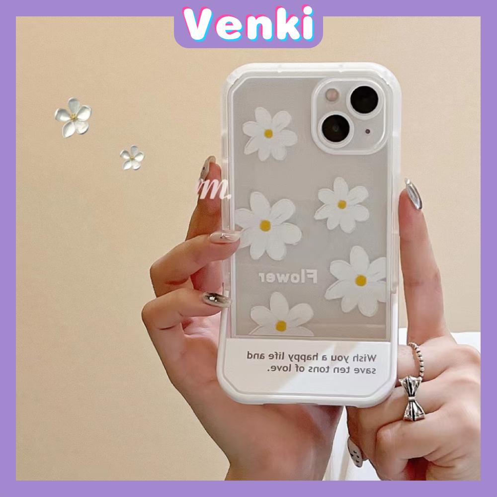 iPhone Case Silicone Soft Case Clear Case Folding Stand Shockproof Protection Camera Flower Cute Compatible with For iPhone 11 iPhone 13 Pro Max iPhone 12 Pro Max iPhone 7Plus xr