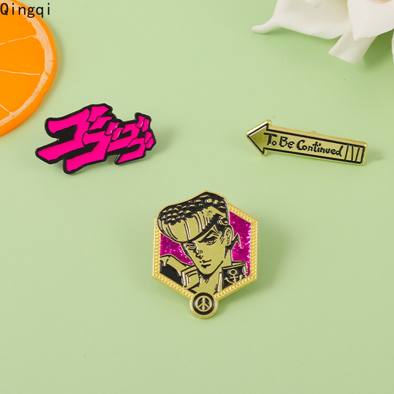 Bros Pin Enamel Desain Petualangan Bizarre Bahan Alloy Untuk Aksesoris Kerah Pakaian