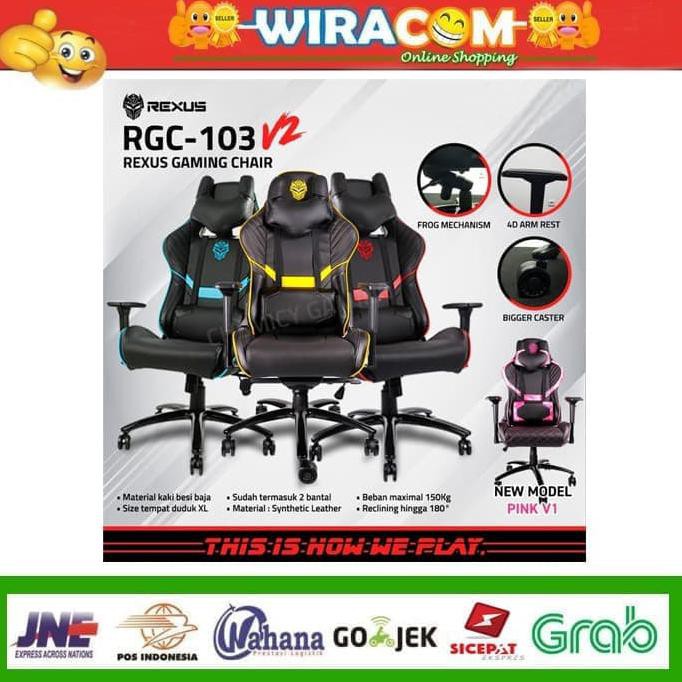 Rexus Gaming Chair Kursi Rgc 103 Rexus Kursi Gaming - Kuning