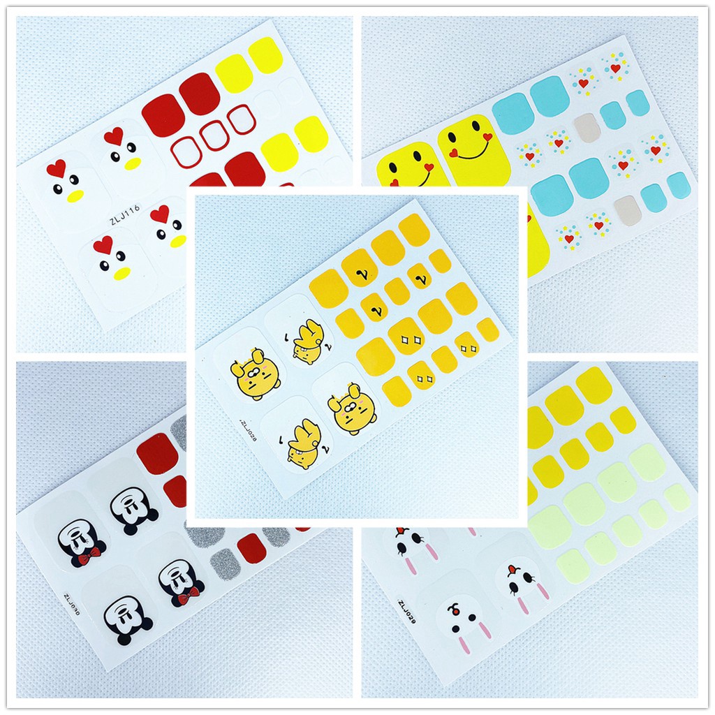 22 Pcs Stiker Perekat Kuku Kaki Tahan Lama Beli 2 Gratis File Gaya Korea Untuk Nail Art