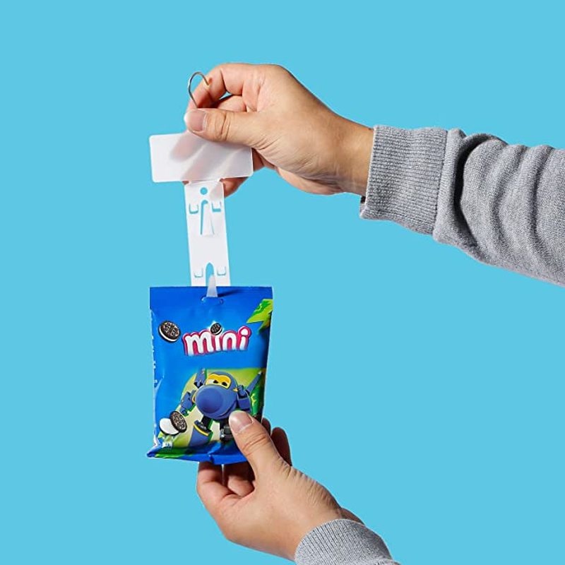 [1Pc Supermarket snack Plastic hanging strips] [Multifunction Adhesive Nail-Free Store Hang Snacks Display Hanger Hooks ][Useful Pvc Merchandising Clip Strips]