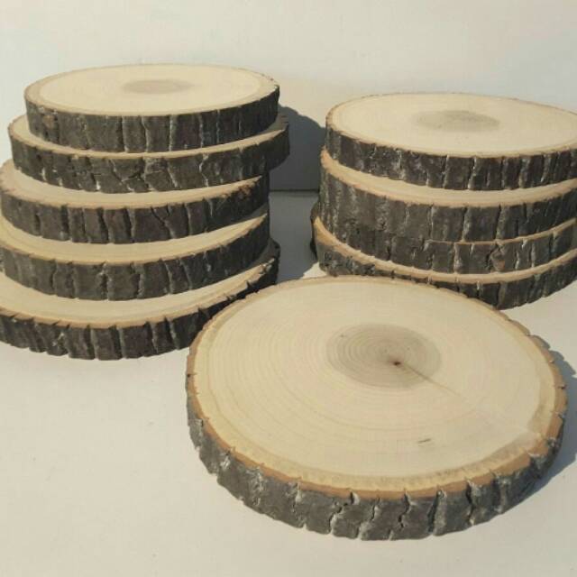 Slice wood potongan kayu untuk dekorasi