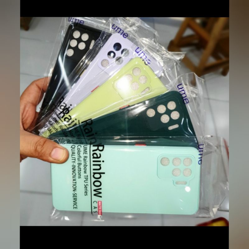 OPPO RENO 5F 5 F UME Rainbow TPU Series Glass Kaca Candi Case Original