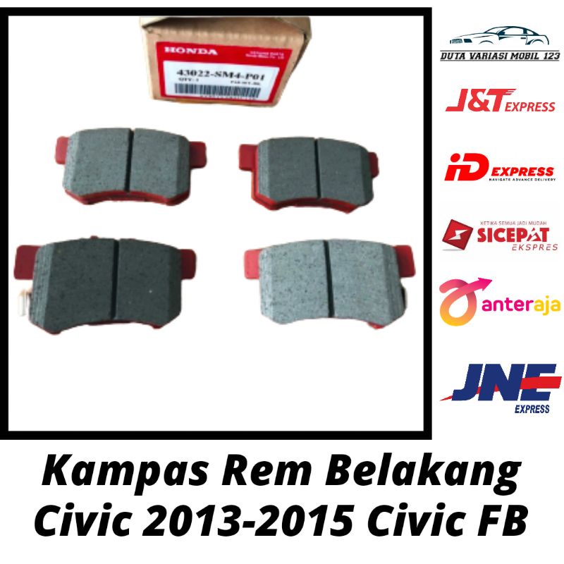 Kampas Rem Belakang Civic 2013 2014 2015, Civic FB