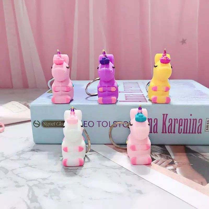 GANTUNGAN KUNCI 3D UNICORN BERSAYAP LUCU IMUT