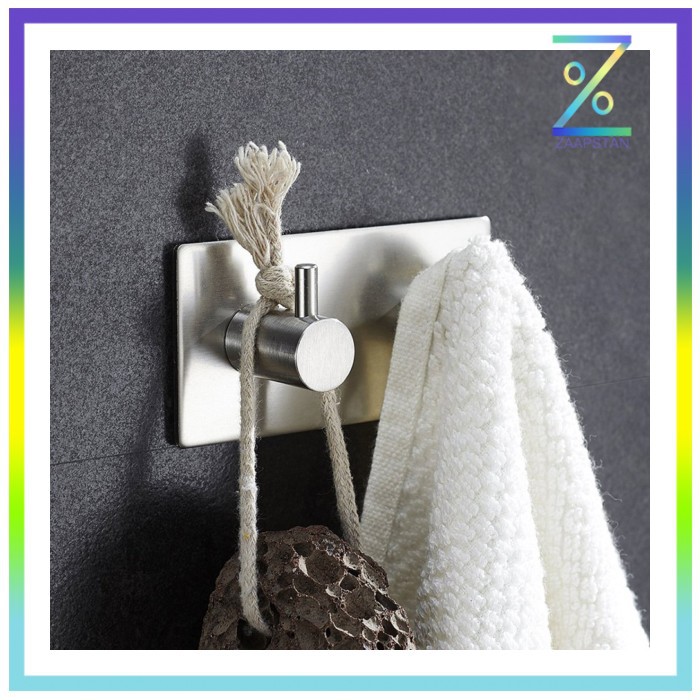 Gantungan Dinding Kapstok Hook Hanger Stainless Steel - H011A - Silver