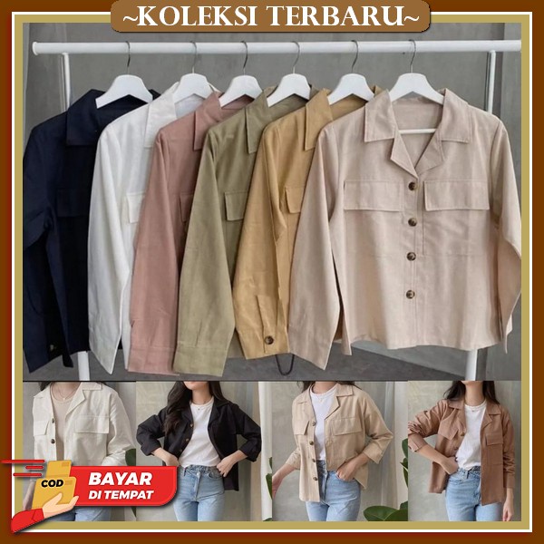 0Kemeja Tamara Batwing Flanel Outer || Kemeja Kotak Wanita Oversize || Atasan Tartan Crop Lengan Bal