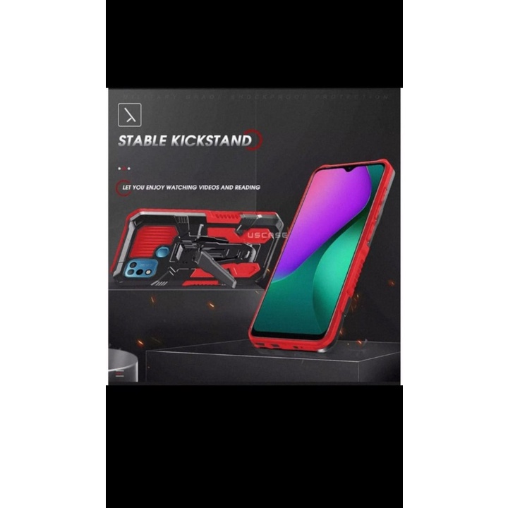 Redmi 6/Redmi 6A/Redmi 7A/Redmi 8/Redmi 8A/Redmi 9/Redmi 9/Redmi 9A/Redmi 9C/Redmi 9T/Redmi 10/Redmi 10A i-Crystal  Robot Ring standing Cover  Casing HP