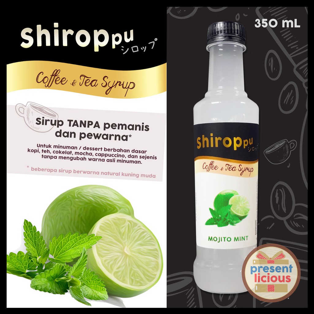 

Mojito Mint | Shiroppu Coffee and Tea Syrup 350 mL | Sirup Tanpa Warna dan Pemanis Mojito Mint