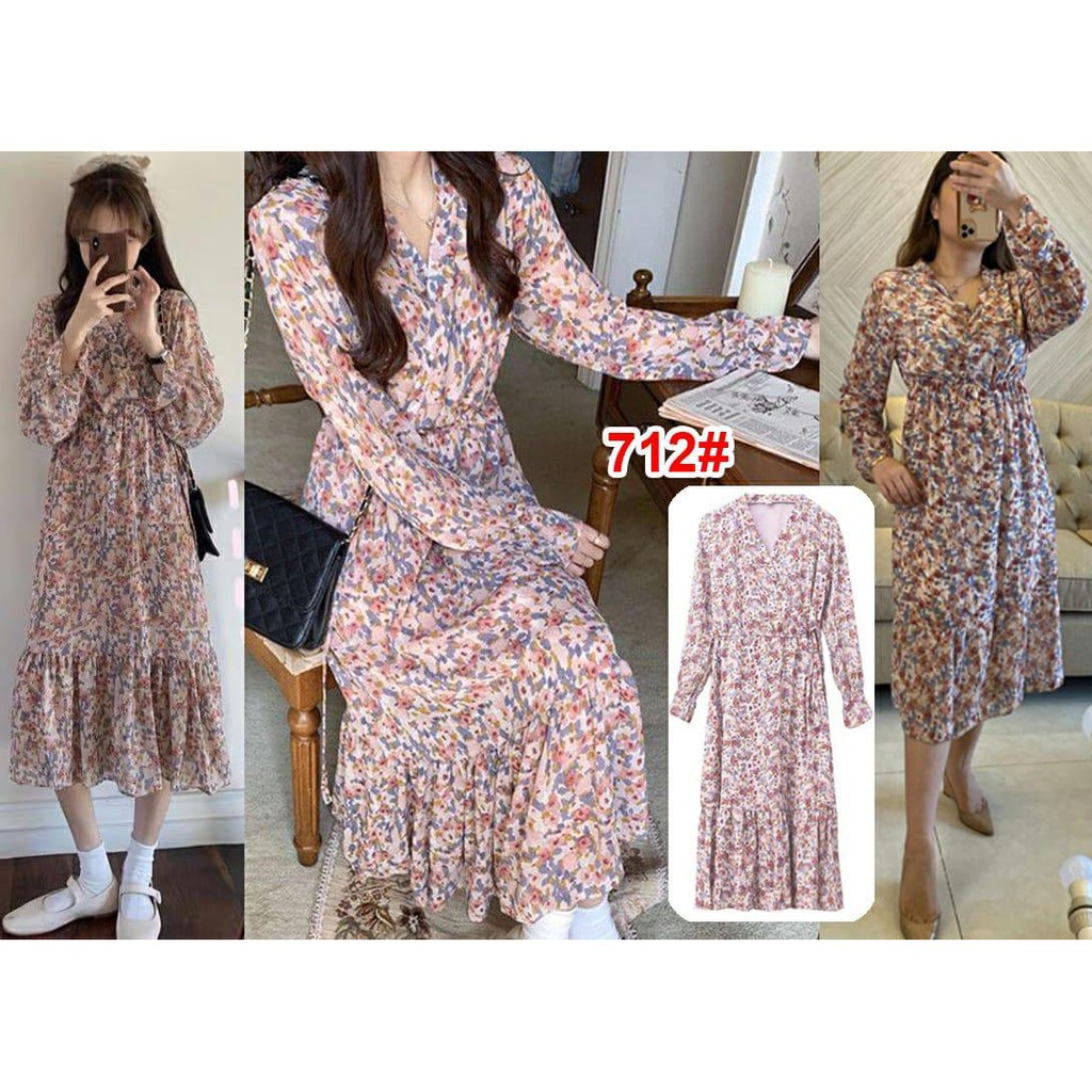 #712/Dress Chiffon/Dress Tunik/Dress Casual/Dress Korea