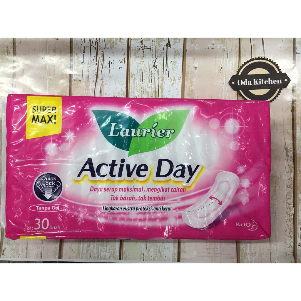 LAURIER SUPER MAXI  ACIVE DAY ISI 30 BUAH