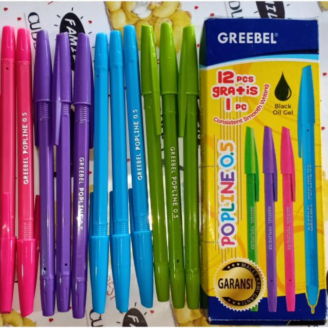 

Pena murah greebel popline's 0.5 mm / pena murah / pena pintar