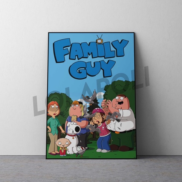 Hiasan Dinding Poster Kayu - Family Guy