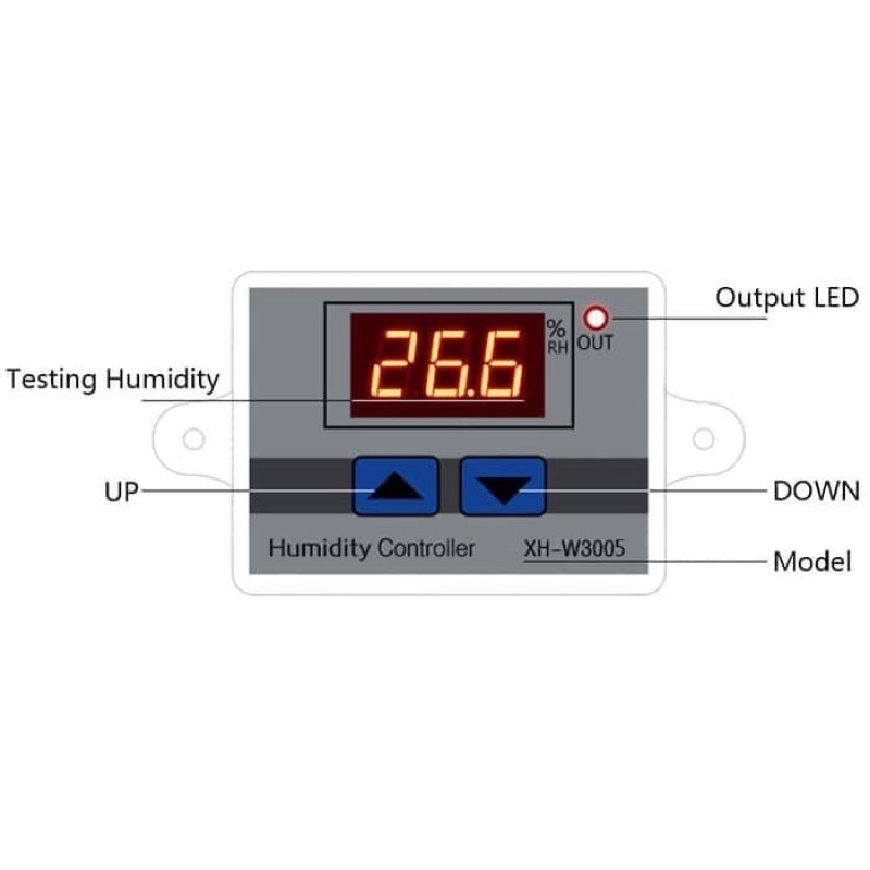 Digital Humidistat / Hygrostat, Humidity Controller, XH- W3005, 220V AC