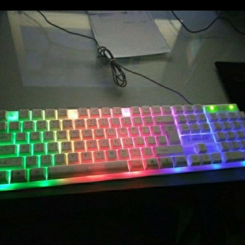 Keybord gaming rainbow K-35 WITH LED/ BACKLIGHT murah
