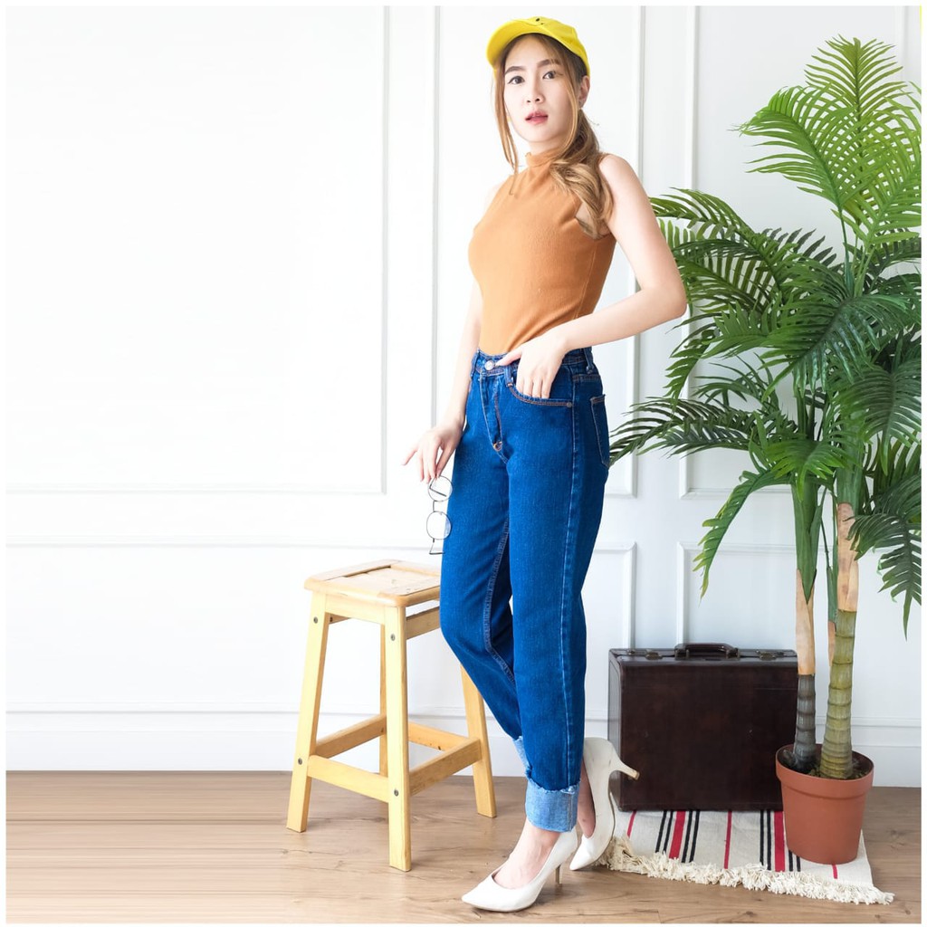 FWR - CELANA BOYFRIEND JEANS LIPAT ELIS