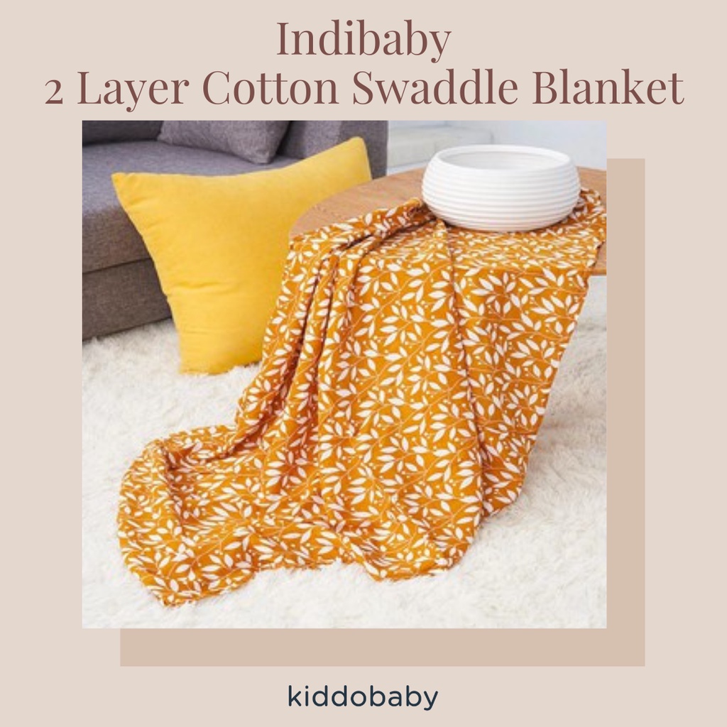 Indibaby 2 Layer Cotton Swaddle Blanket | Selimut Anak