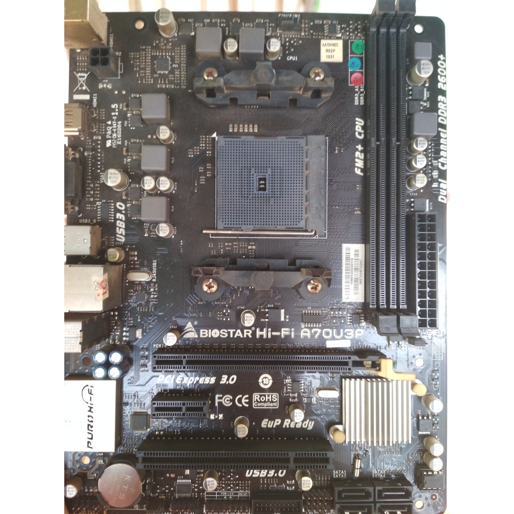 Motherboard AMD FM2 PLUS BIOSTAR HIFI A70U3P Untuk A6 5400 6400 7400 A8 5600 6600 7600 a10 a4 dll