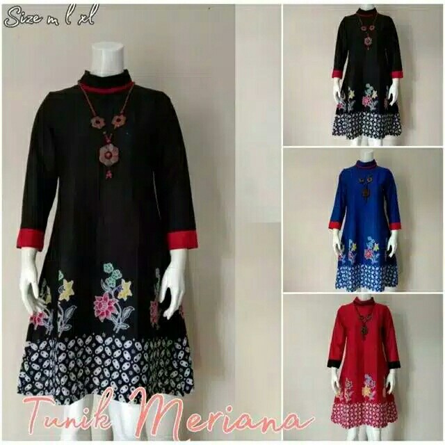 Atasan Batik Tunik Meriana Cocok Buat Kerja Atau Acara Nikahan
