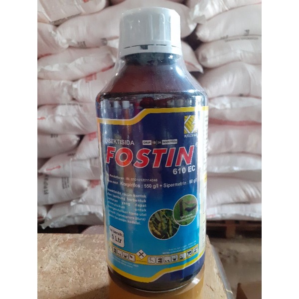 Insektisida Fostin 1 L ( Bahan aktif Klorpirifos 550+Sipermetrin 60 g/l)