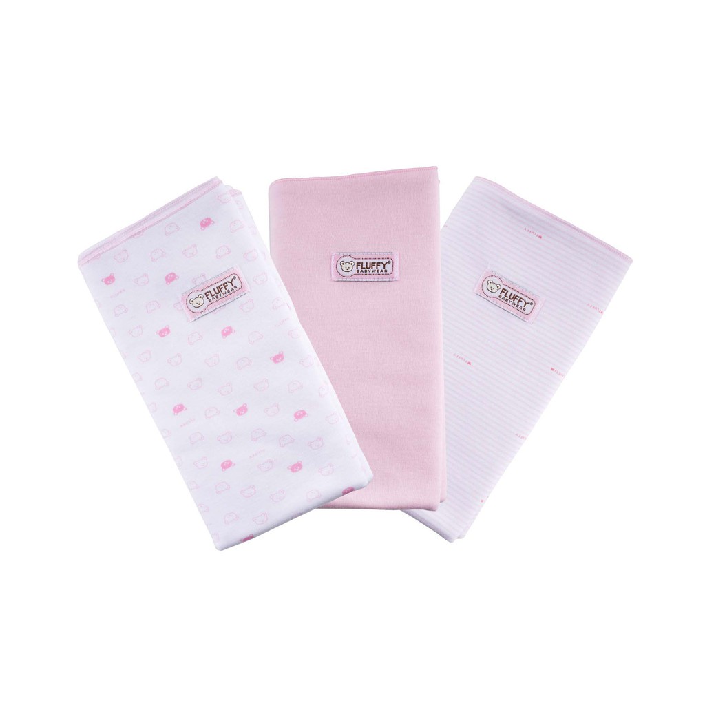 FLUFFY Paket Original Lengkap Baju Bayi (0-3 Bln) Perlengkapan Baru Lahir & Kado Bayi SNI-3 BDG FLUFFY PINK