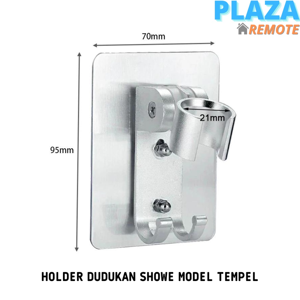 HOLDER BRAKET SHOWER MODEL TEMPEL STAINLESS ANTI KARAT