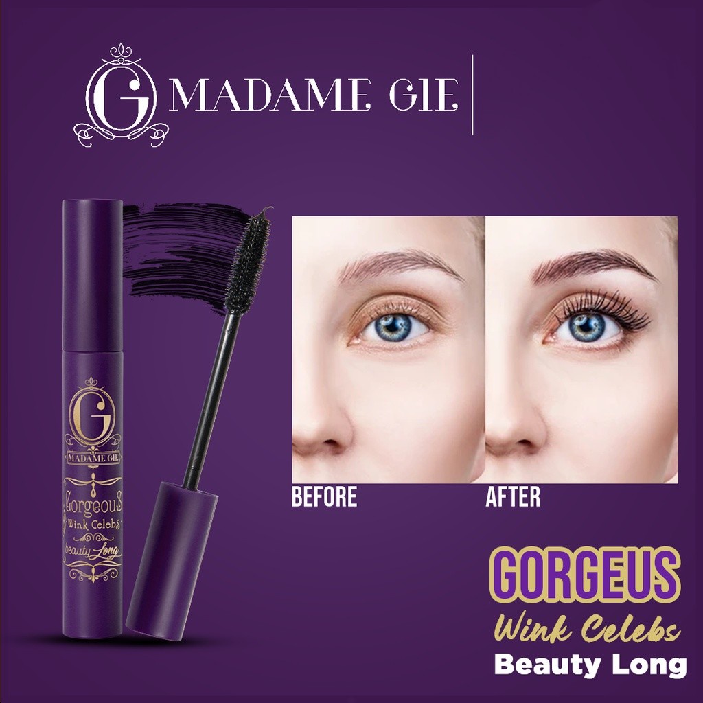 Madame Gie Gorgeous Wink Celebs Beauty Long | 2 In 1 Eyeliner | Mascara Waterproof