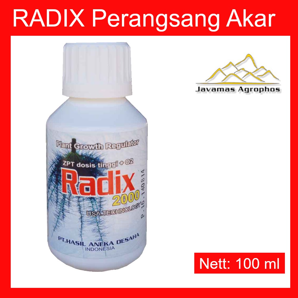 Pupuk Perangsang Akar dan Pembesar Umbi Radix 2000 100 ml