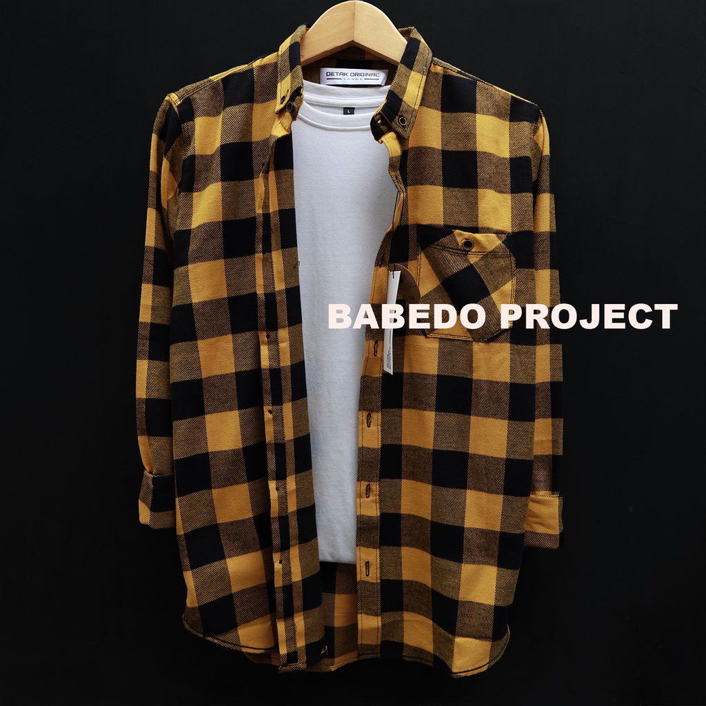 BABEDO KEMEJA FLANEL DISTRO KEMEJA CASUAL KANTOR PRIA PREMIUM MOTIF KOTAK KOTAK PREMIUM