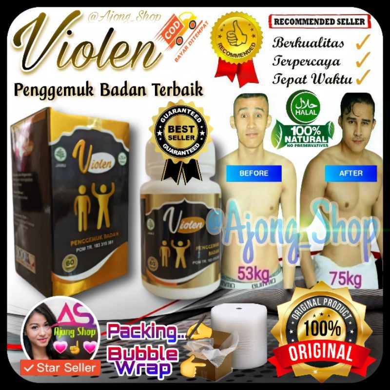[TERBUKTI] VIOLEN KAPSUL ASLI ORIGINAL BPOM OBAT PENGGEMUK BADAN | SUPLEMEN PENAMBAH NAFSU MAKAN