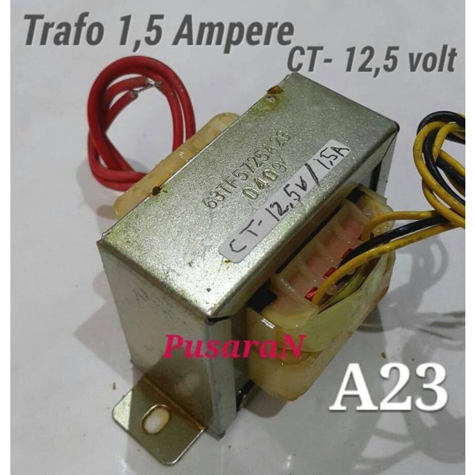 Trafo Transformator 1,5 Ampere - Ct 12,5 Volt / Trafo Import. Termurah