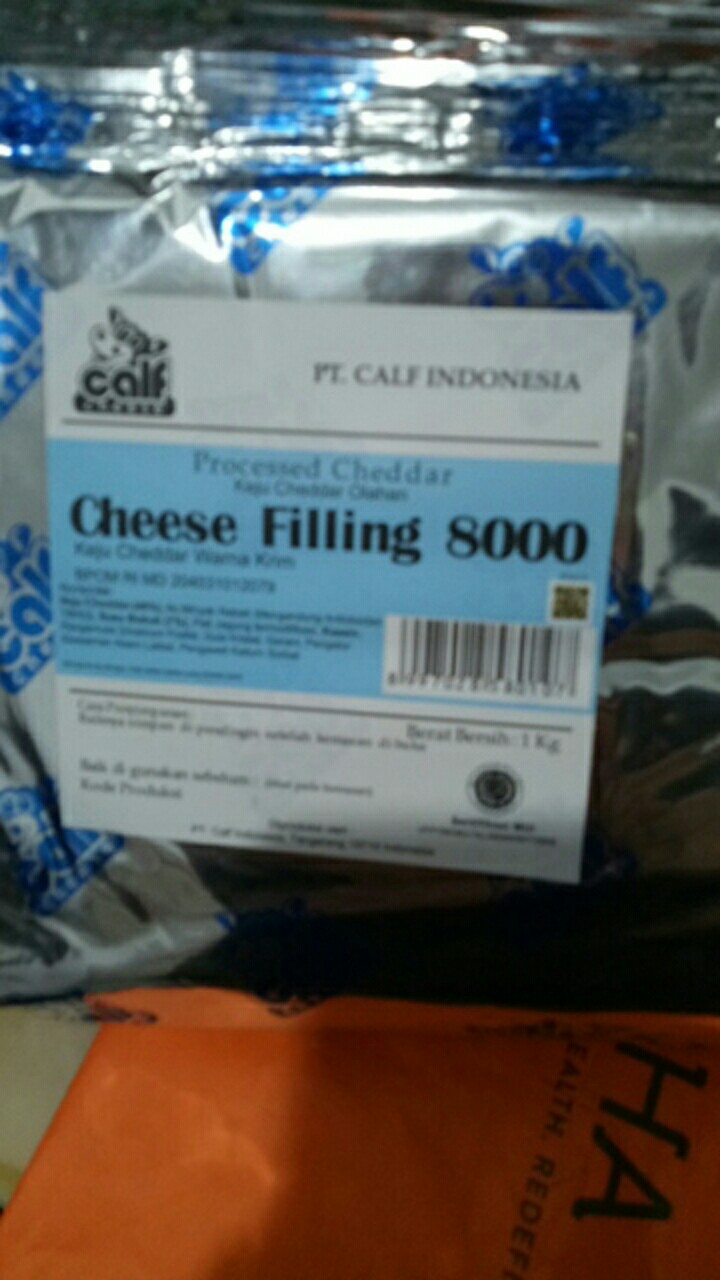 [original 1 Kg] Calf Cheese Filling 8000 / Filling Keju Untuk Isian Kue, Roti Dll