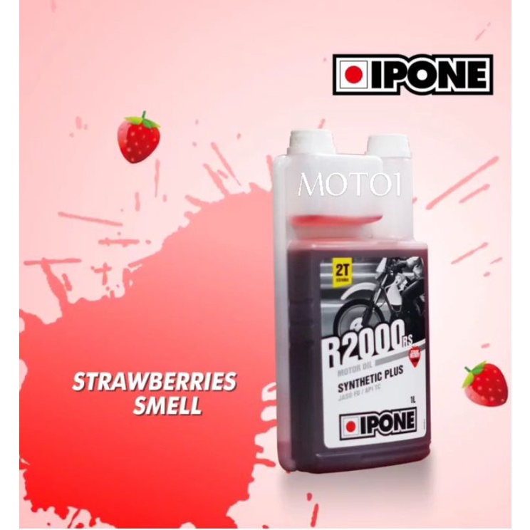 (Ready Stok) OLI SAMPING IPONE 2T - R2000 RS STRAWBERRY - 1L