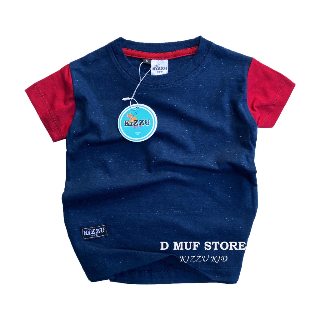 Kizzu Kaos Anak Premium Cotton Mambo 30s Usia 1-10 Tahun OB Mambo Navy- d muf store