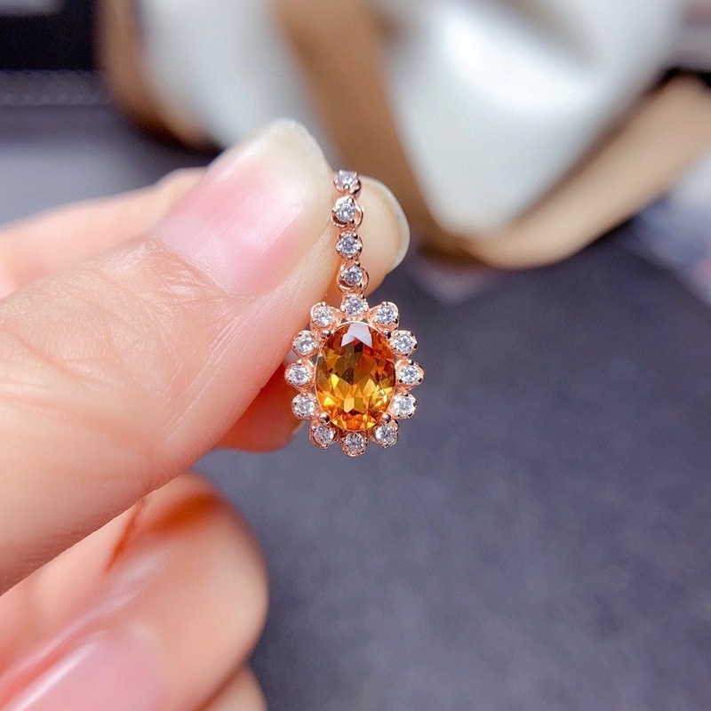 Natural Brazilian Citrine Jewelry Set